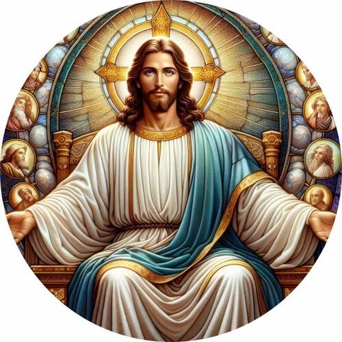 Comprar Mestre Ascensionado Jesus - Arte Estilo Vitral - de R$2,94