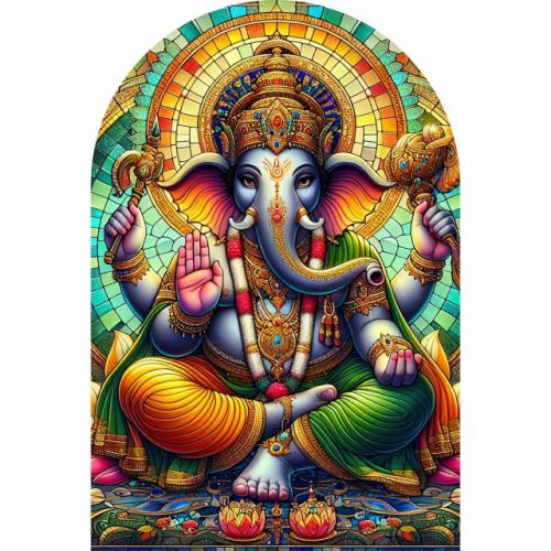 Comprar Altar Ganesha em MDF - Arte Estilo Vitral - de R$37,05 a R$61,65