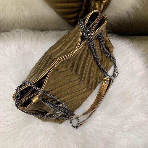 BOLSA IBIZA metalizada bronze