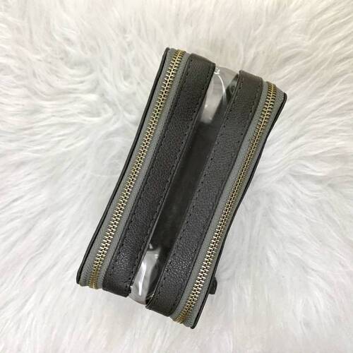 Necessaire dupla com visores transparentes cinza