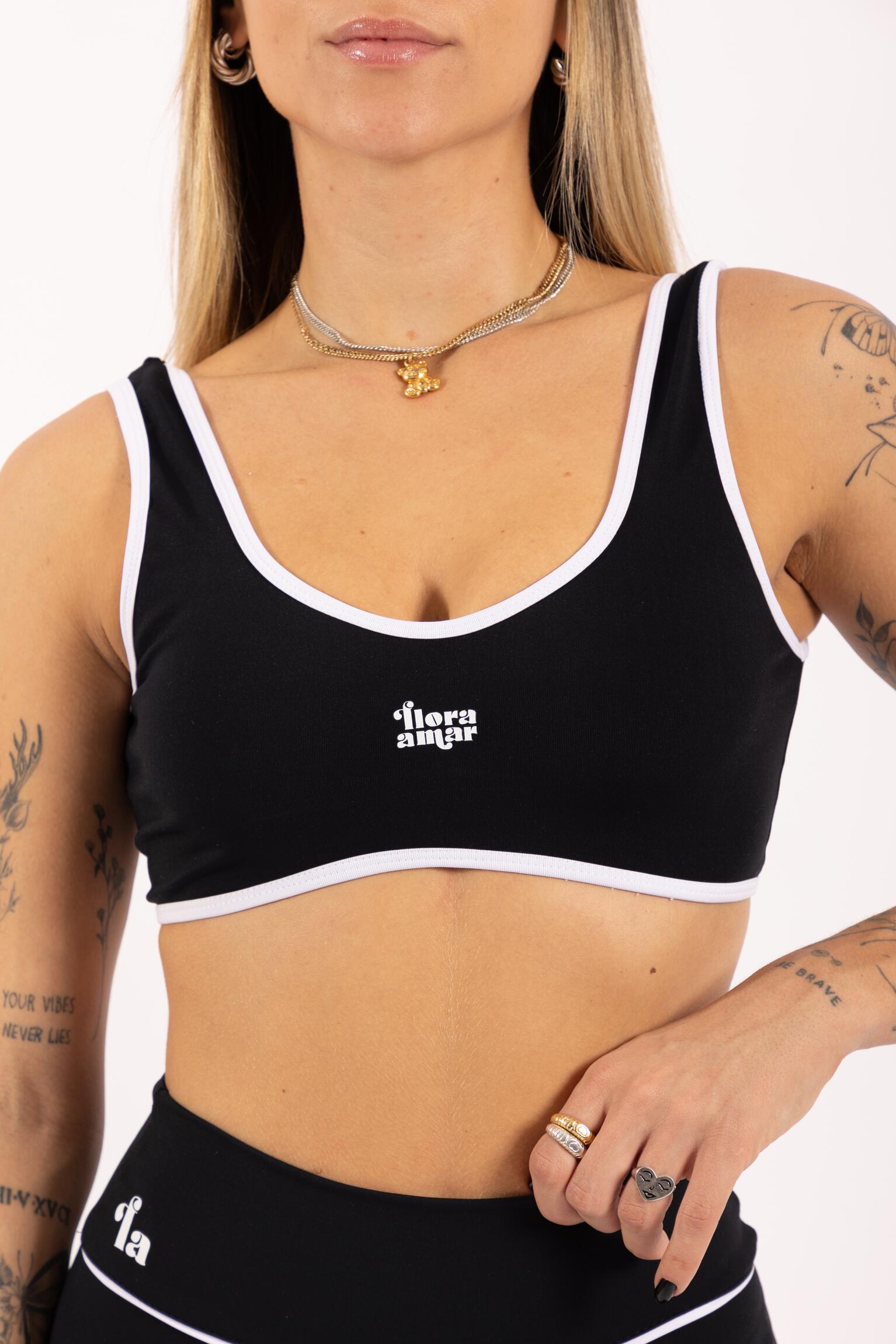 Comprar Top Bia Preto e Branco