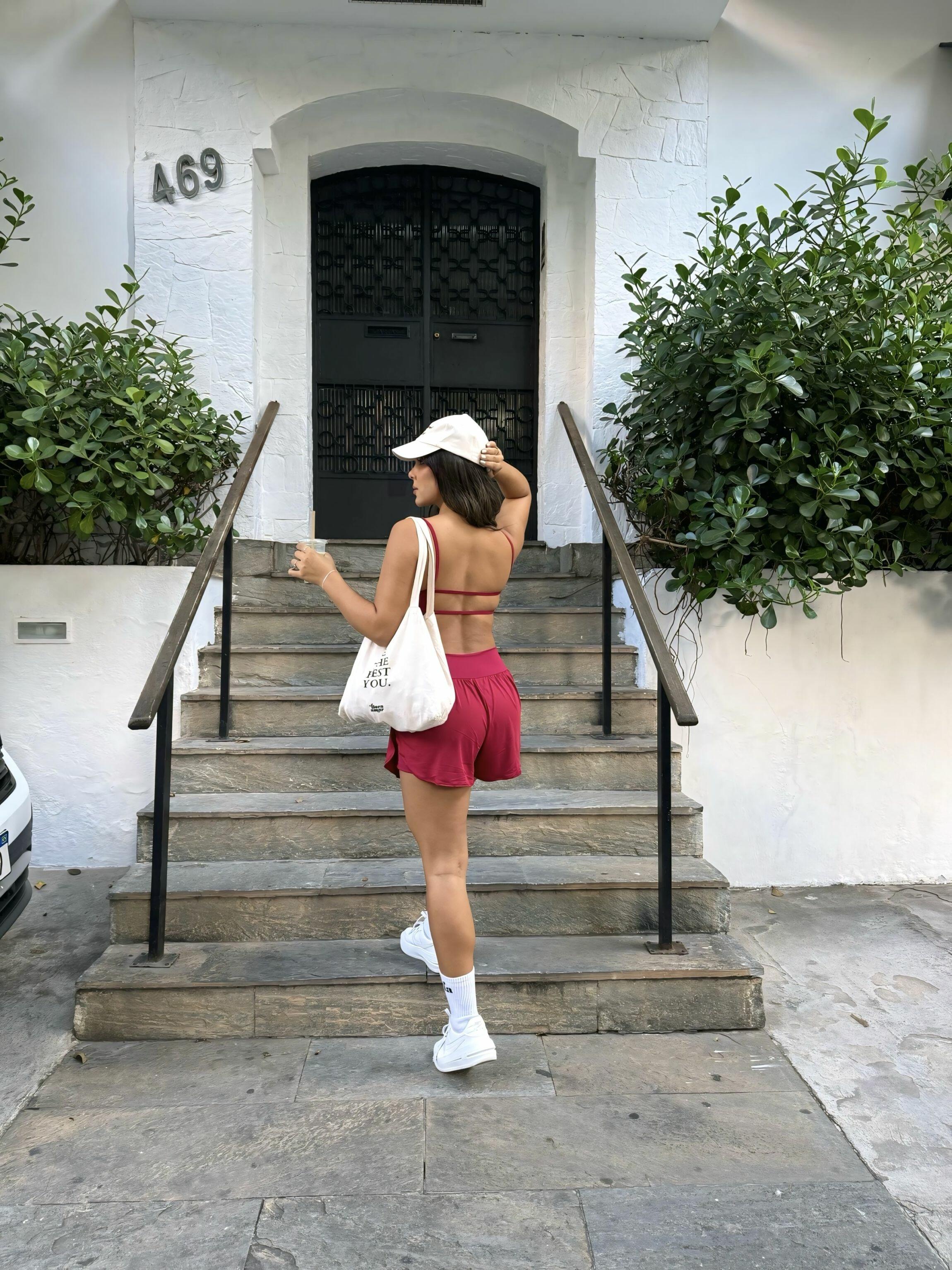 Short Run com Cós Duplo e Bolso Interno | Flora Amar Oficial - a