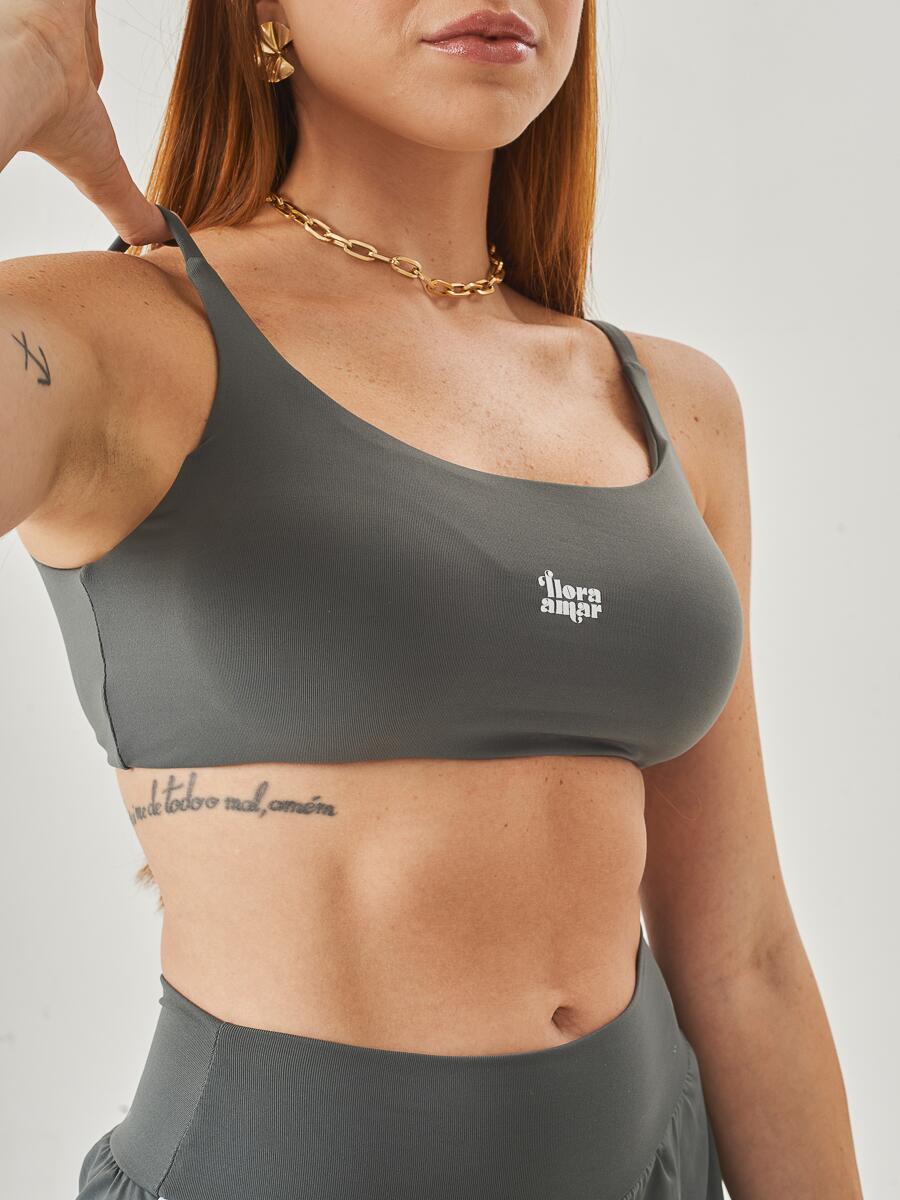 トップス Theredthread S ring curve tops Comprar Top Curve Cinza - a partir de R$62,40