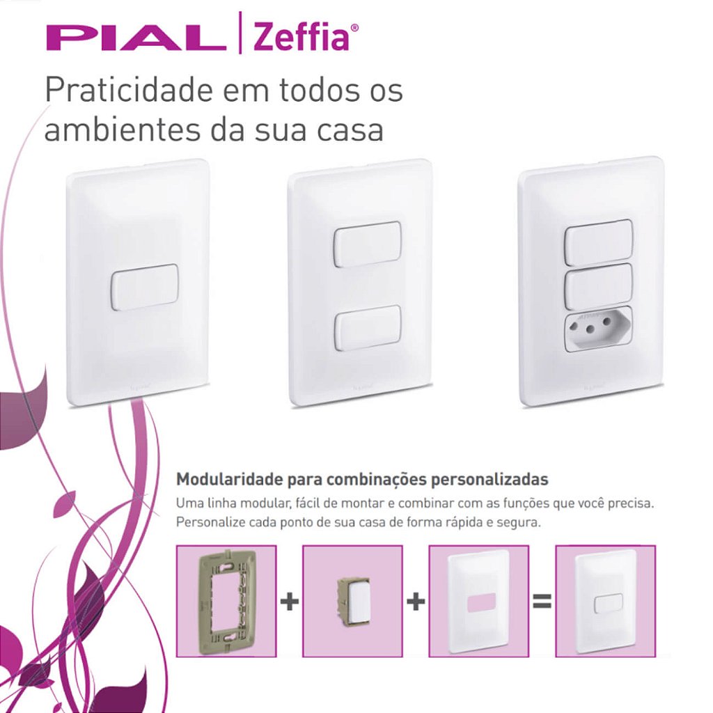 Kit Tomada Dupla Zeffia Legrand 20A 2P+T c/ Placa