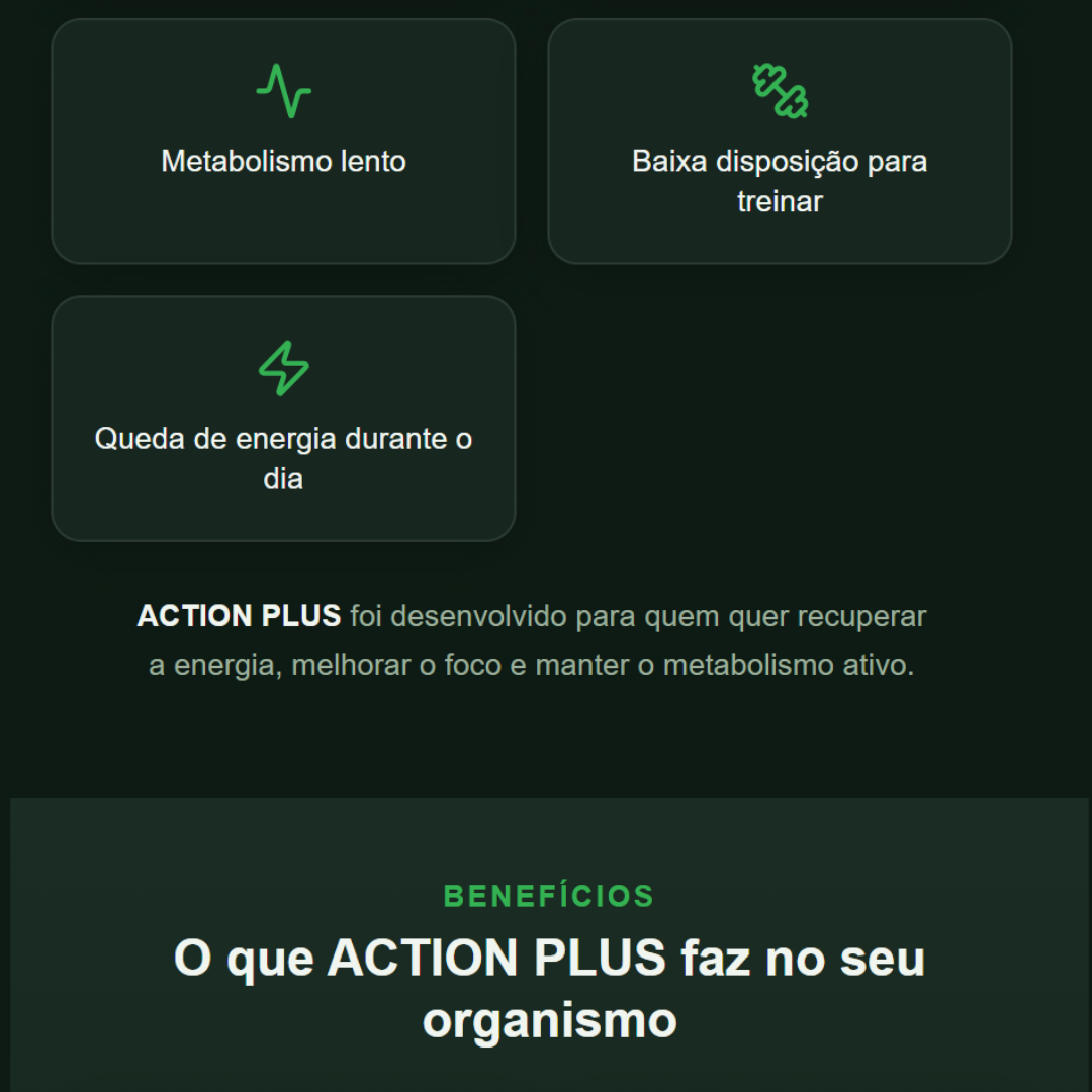 Comprar ACTION PLUS - Ativação Metabólica - a partir de R$94,05