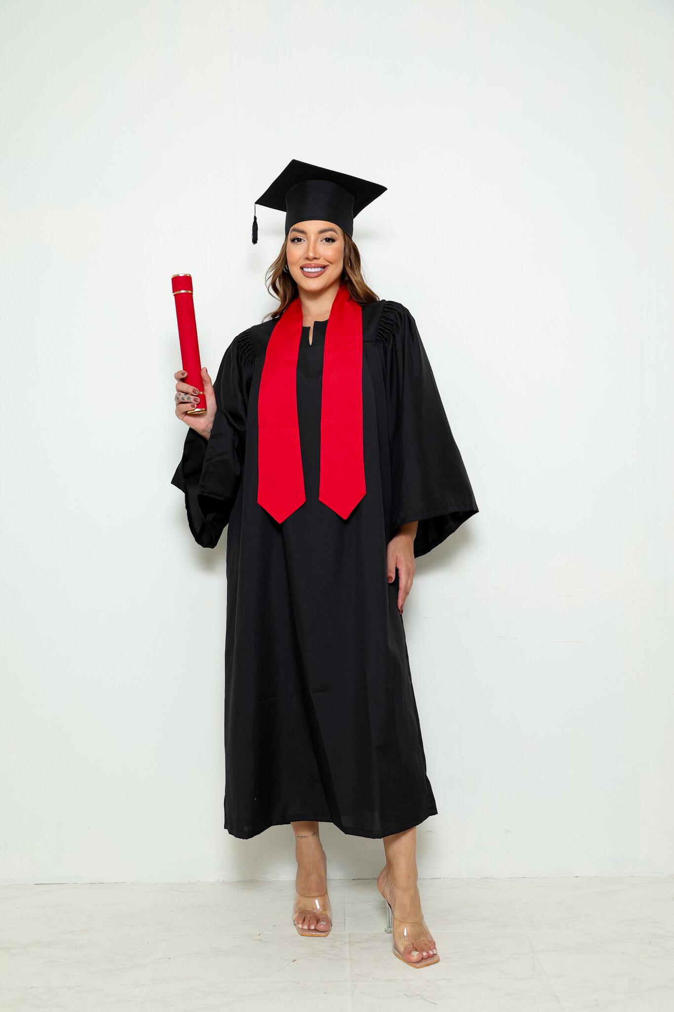 Comprar Beca de Formatura com Faixa Vermelha - a partir de R$159,84