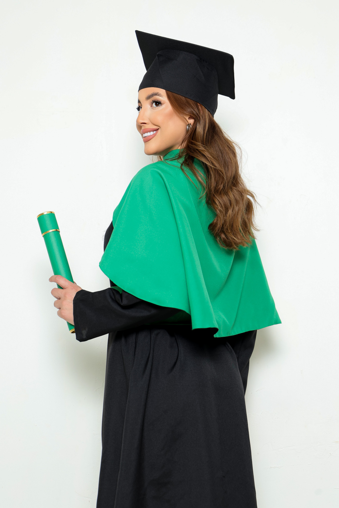 Comprar Beca de Formatura Tradicional com Pelerine Faixa Verde - a ...