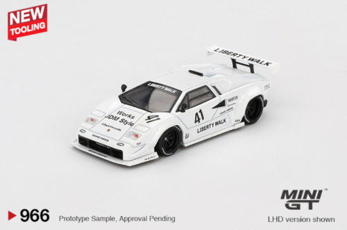 ミニカー Lamborghini Countach LP400S Proto type Comprar MINI GT_Lamborghini Countach LB-WORKS White 2024 Tokyo