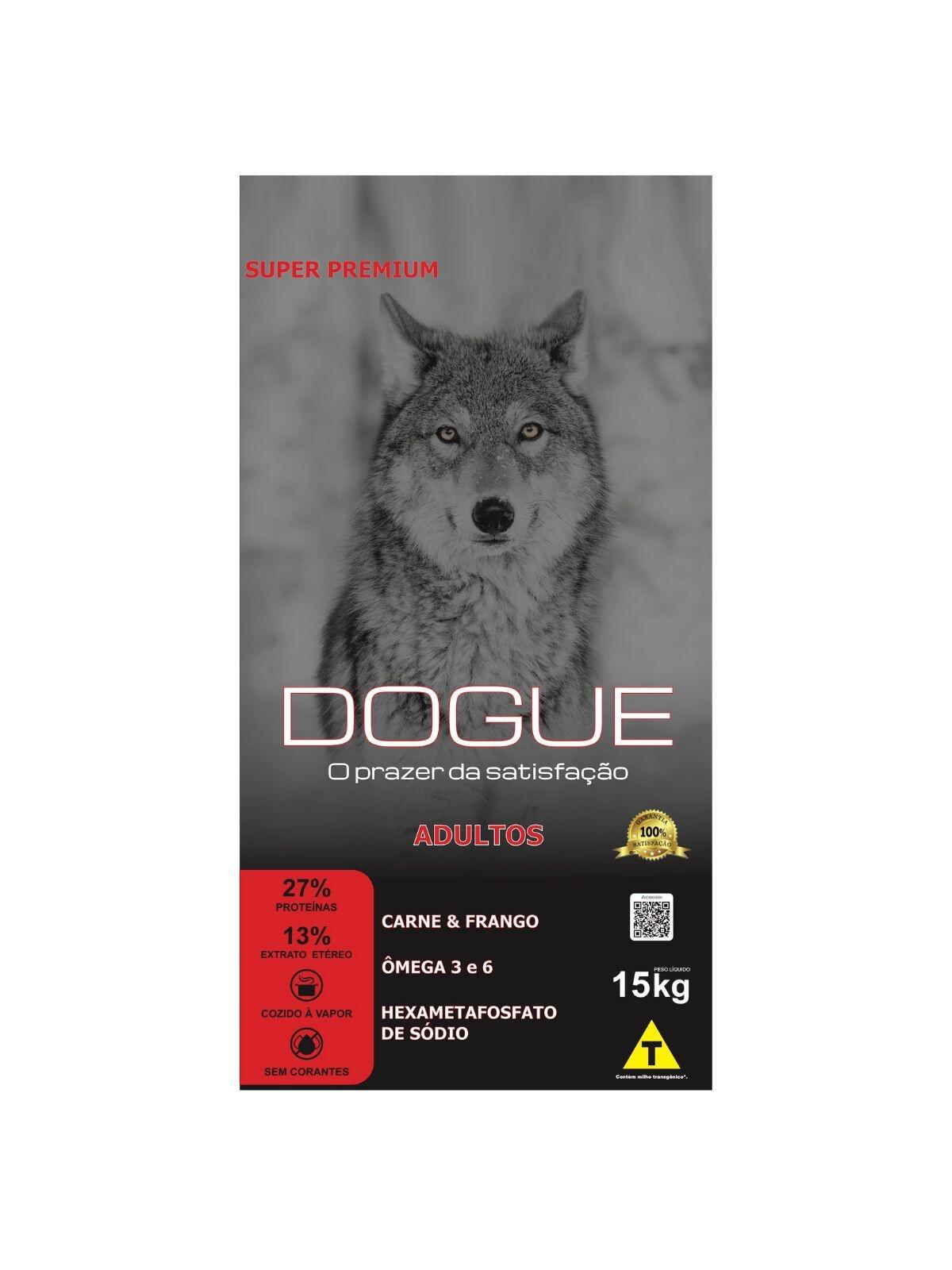 Ração Seca Dogue Super Premium para Cães Adultos Sabor Carne e