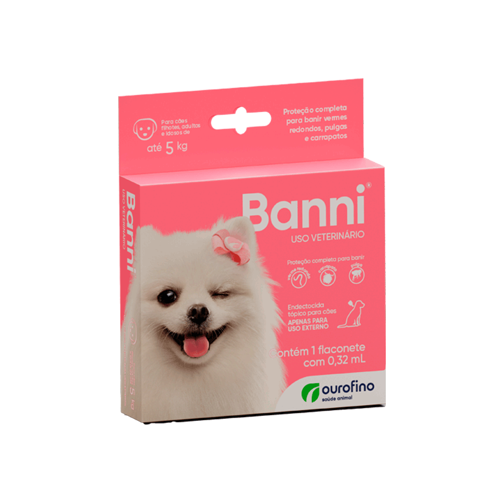 Banni Antipulgas para Cães até 5kg 0,32 ml - a partir de R$72,19
