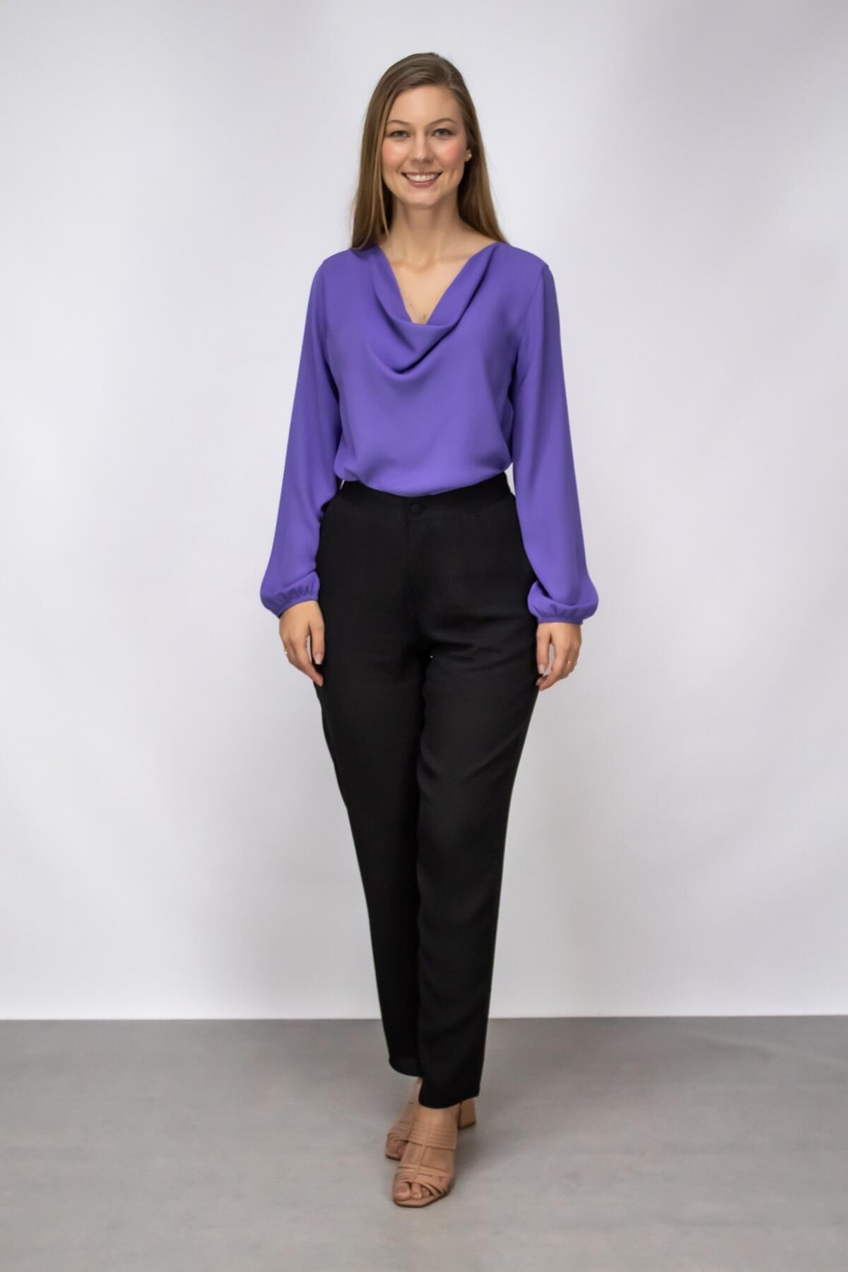 Comprar Blusa Crepe Le Petit decote bobo manga longa Láureen Láureen