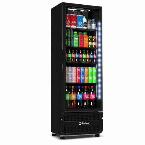 REFRIGERADOR 393L PORTA DE VIDRO FULL BLACK INVERTER IMBERA BIV