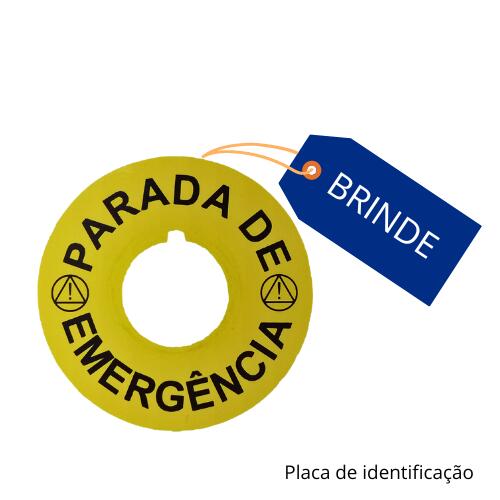 Botoeira Emergência CX AM Sobrepor C/Botão Cogumelo VM 40MM - a