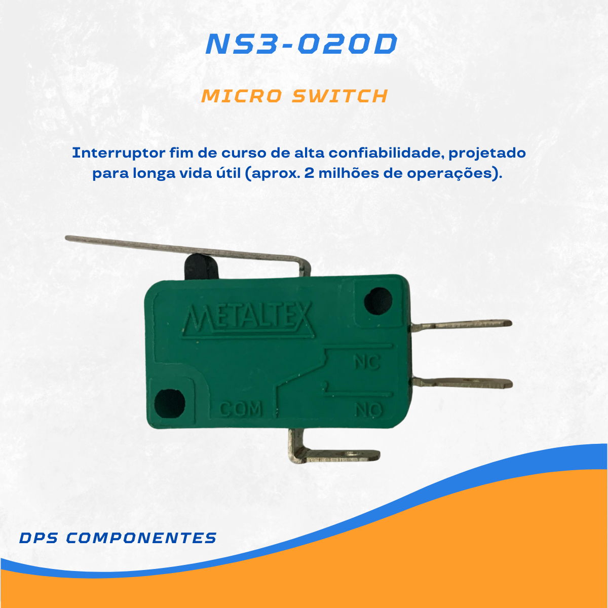 Micro Switch 1 Reversivel 3A - a partir de R$10,98