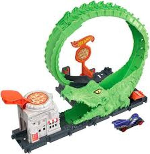 Hot Wheels City Pista de Brinquedo de Ataque do Crocodilo