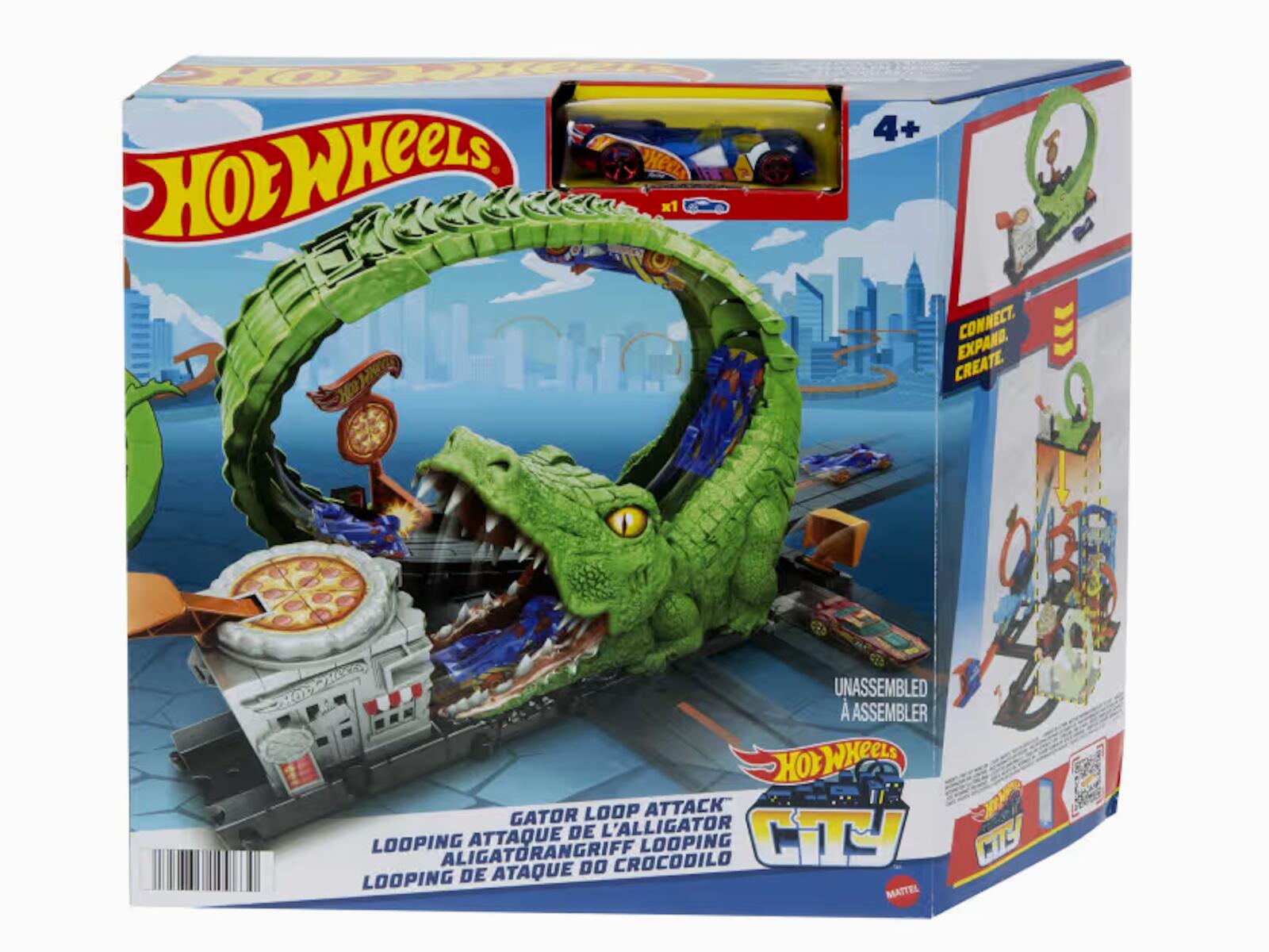Hot Wheels City Pista de Brinquedo de Ataque do Crocodilo