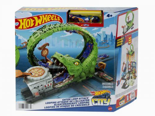 Hot Wheels City Pista de Brinquedo de Ataque do Crocodilo
