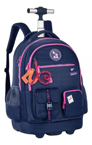Comprar Mochila de Rodinha Luluca Preta Clio Style LU24599 - R$529