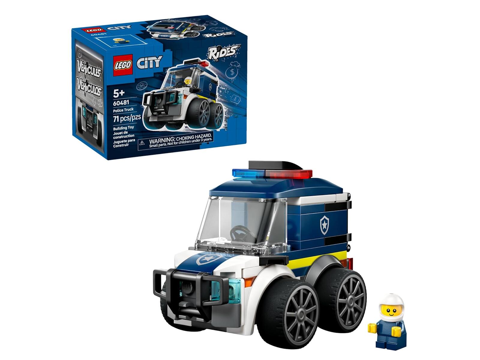 Lego City Rides Carro de Polícia para Montar Com Minifigura - R$89,99
