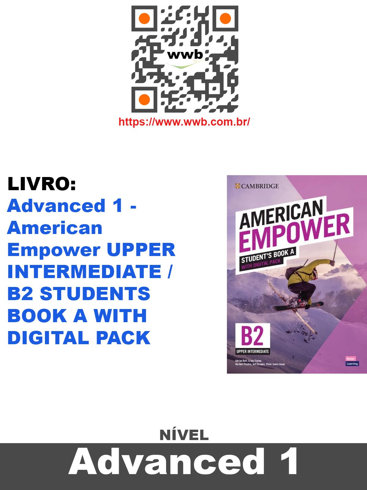 Comprar Advanced 1 - American Empower UPPER INTERMEDIATE / B2 STUDENTS ...