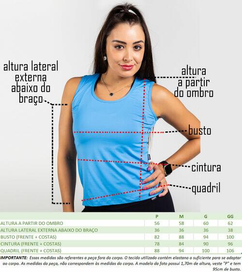 REGATA AZUL WALK STRETCH FURADINHA