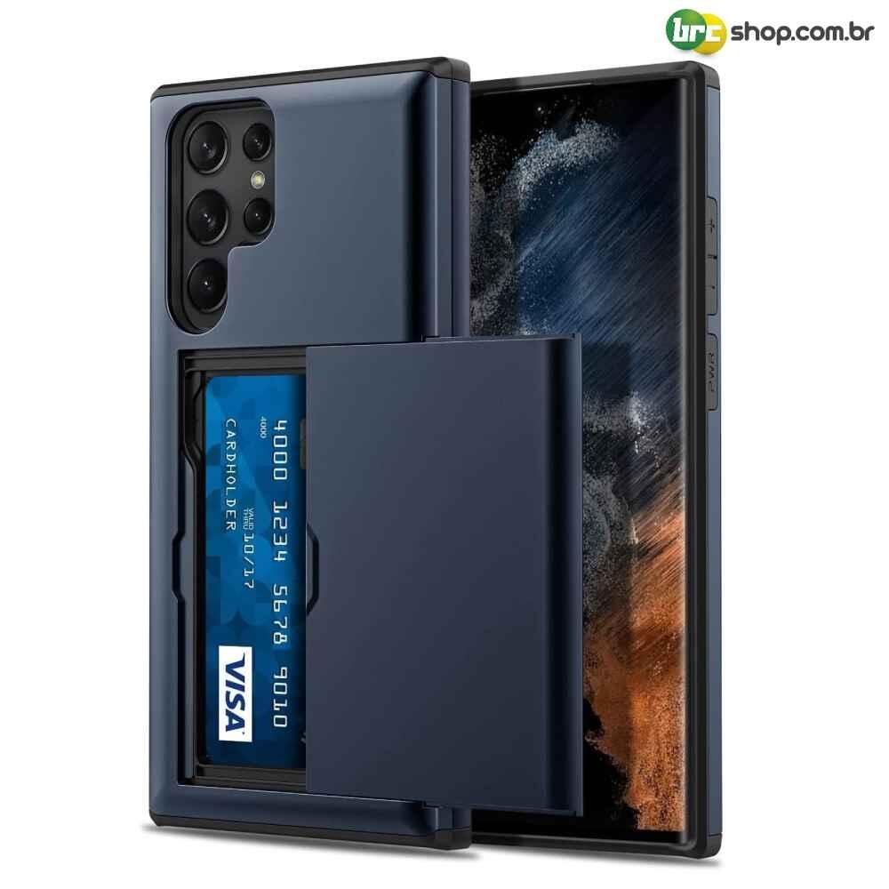 Capa com Carteira Embutida para o Samsung Galaxy S22 Ultra - a