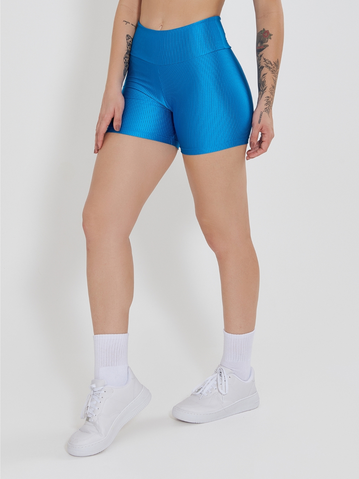 Dry Fit Short De Academia Cintura Alta Short Fitness Academia