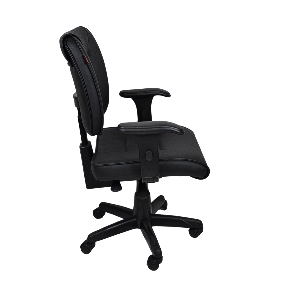 PROFESSIONALCREWSWEATSET UPBLACK × BLACK Cadeira Executiva Premium Escritório Black até 125kg - Serta