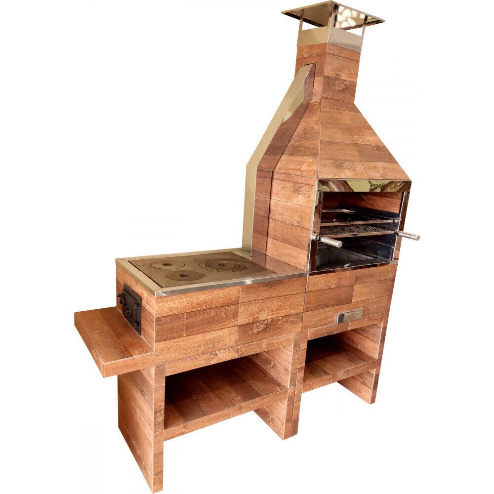 Comprar Churrasqueira 72cm com Fogão à lenha Pré-Moldado Revestido ...