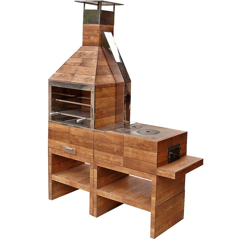 Comprar Churrasqueira 72cm com Fogão à lenha Pré-Moldado Revestido ...