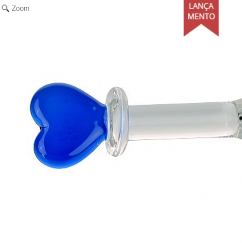 Comprar PLUG ANAL DE VIDRO COM BASE DE CORACAO - 14,5 X 2,5 CM - R$89,00