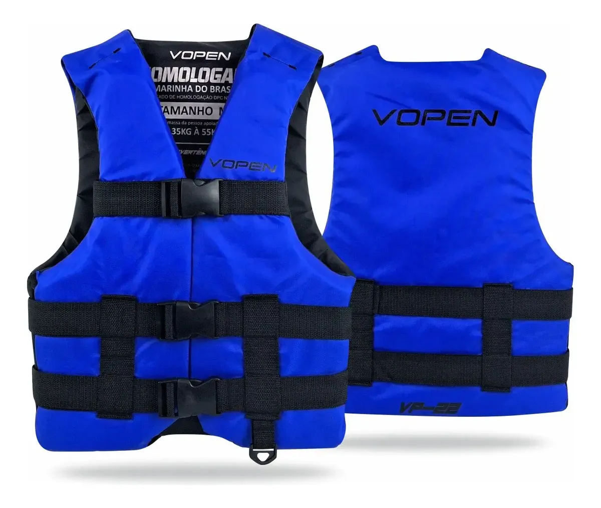 Colete Salva Vidas Homologado Nylon VP22C Azul Tam: EG - a partir