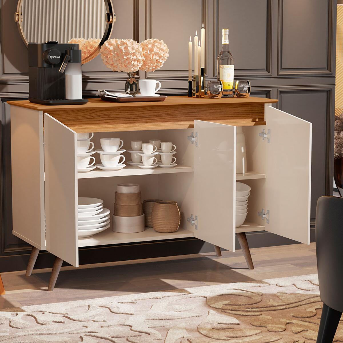Comprar Aparador Buffet Encanto 3 Portas Retrô - a partir de R$350,11