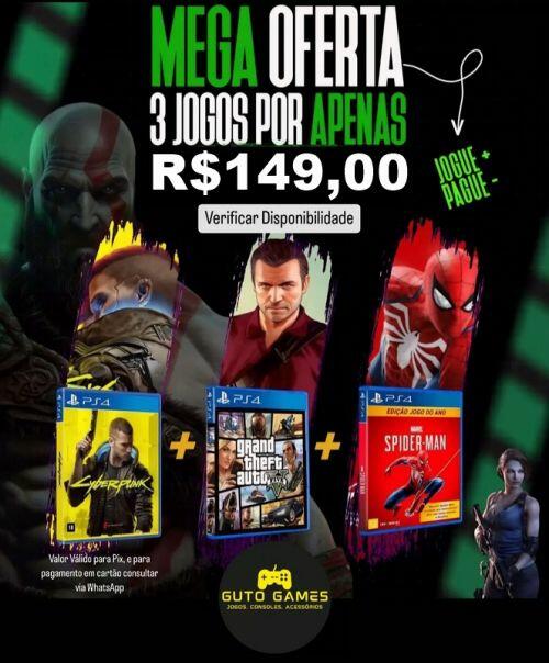 Comprar Combo 3 Jogos A ESCOLHA +de 450 Opções de Games Ps4 e Ps5 - a ...