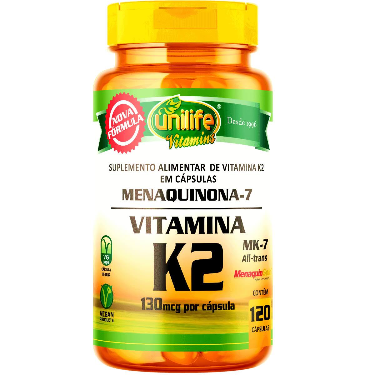Comprar Vitamina K2 (MenaquinGold MK-7) Unilife 120 cápsulas