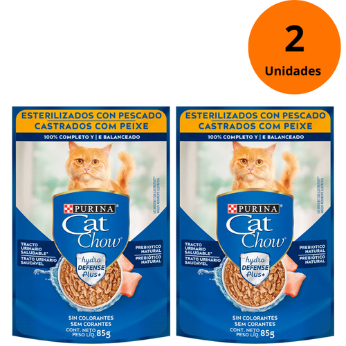 Cat Chow Sachê para Gatos Adultos Castrados 2 Unidades 170 g - a