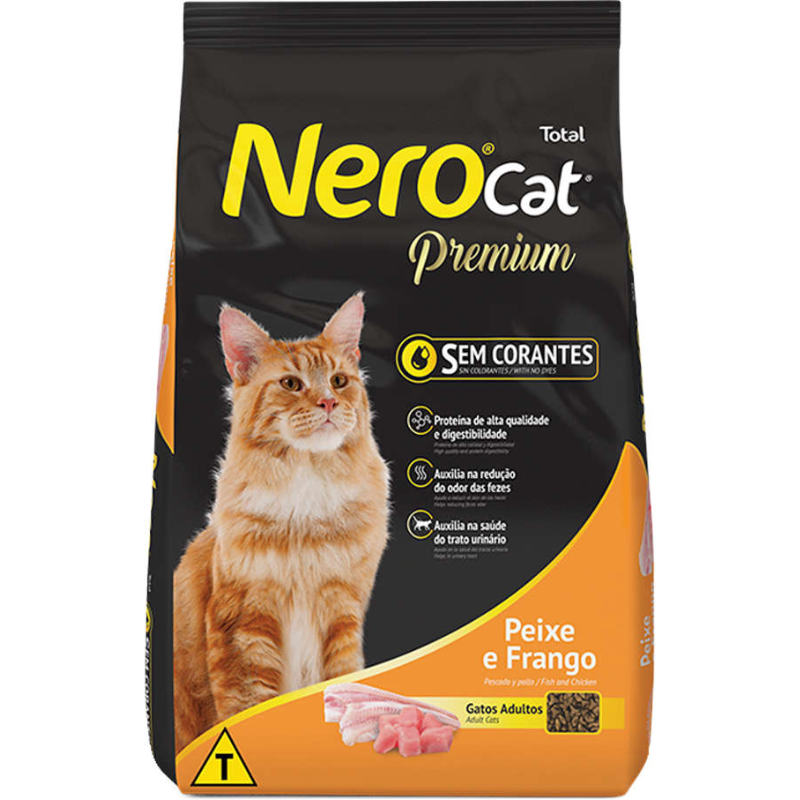 Ração Nero Cat Premium Peixe e Frango Adulto 1 Kg - a partir de R