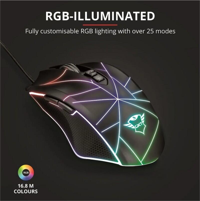 Comprar MOUSE TRUST GAMER GXT160X TURE RGB 23797 USB - a partir de