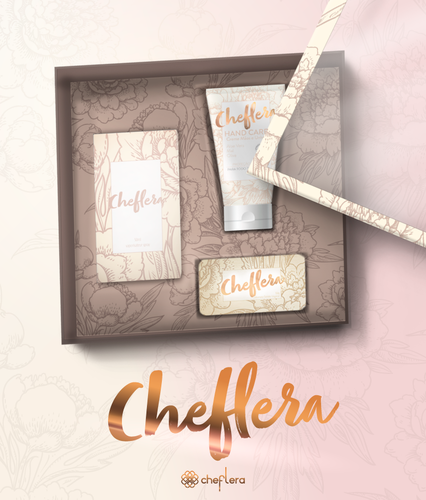 Kit Cheflera - Deo Colônia + Sabonete para mãos + Creme Hidratante Mãos e Unhas