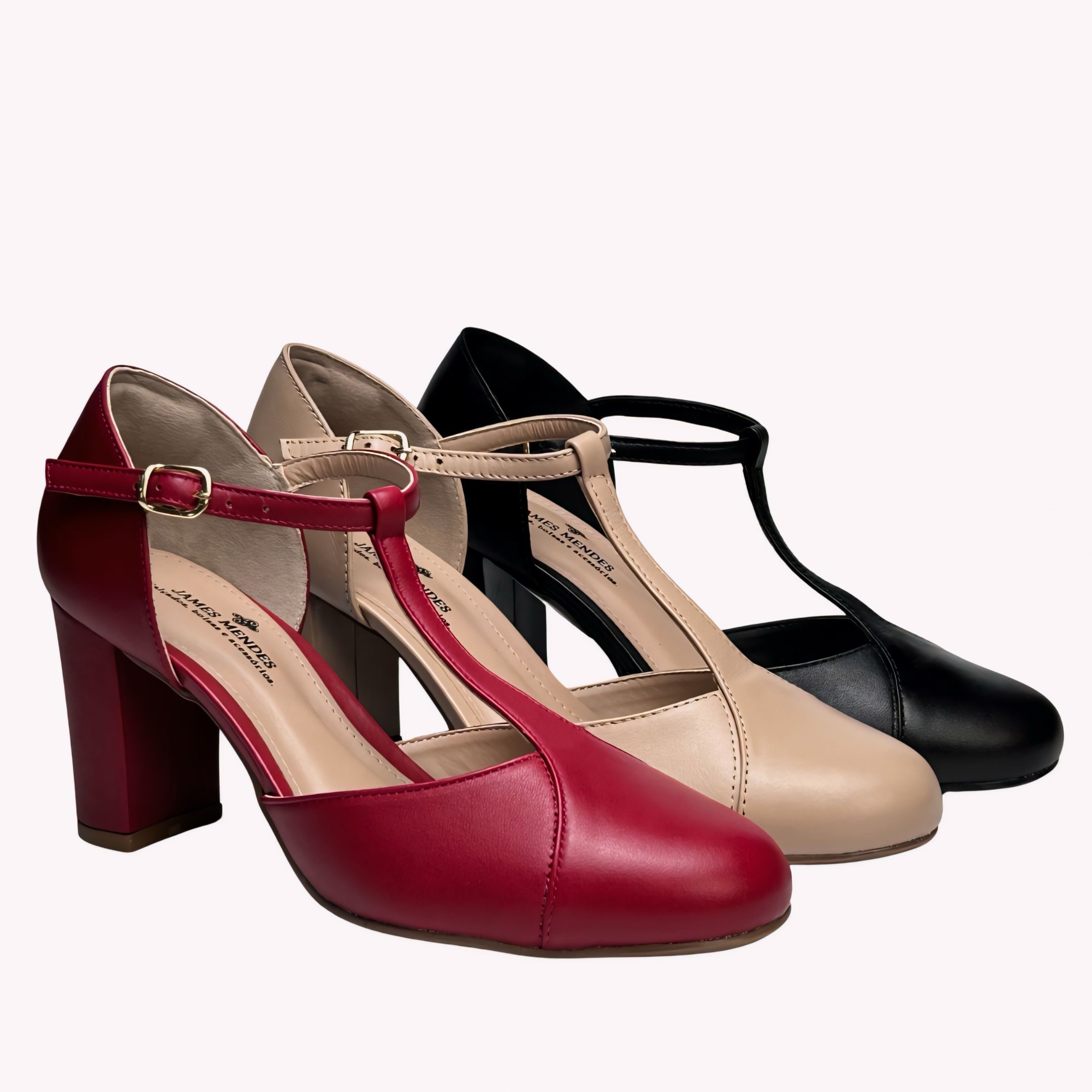 Comprar SAPATO BONECA DE COURO COR VERMELHO James Mendes