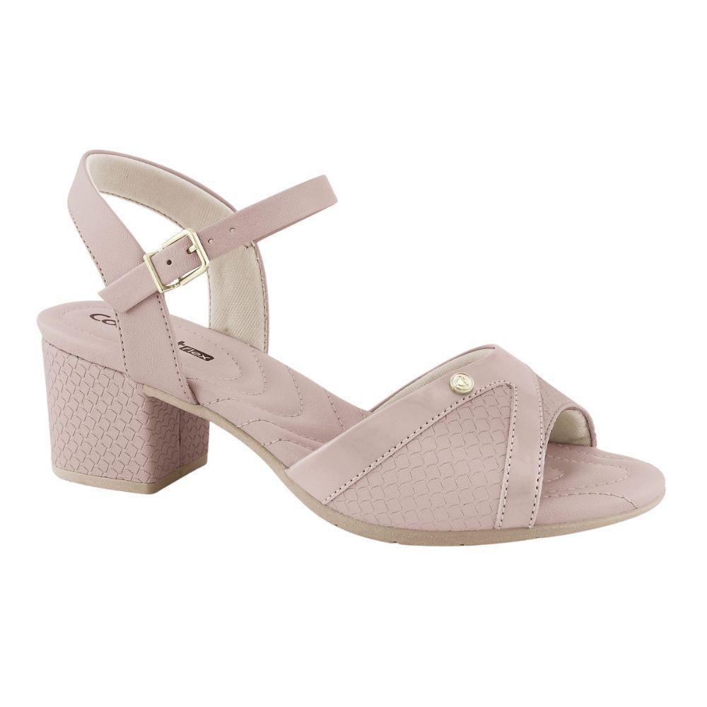 Comfortflex Sandália Feminina Comfortflex Salto Baixo Tira Ajustável