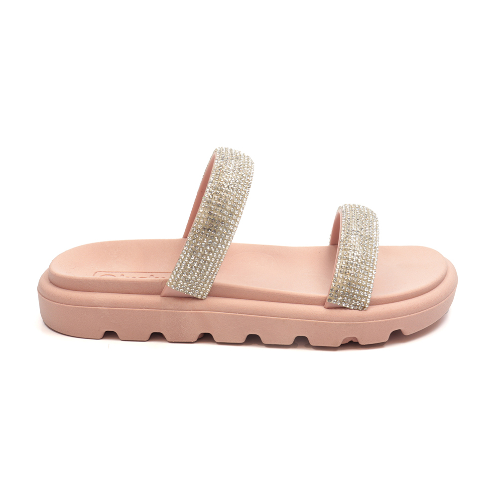 Luelua Sandália Infantil Menina Luelua Papete com Brilhos