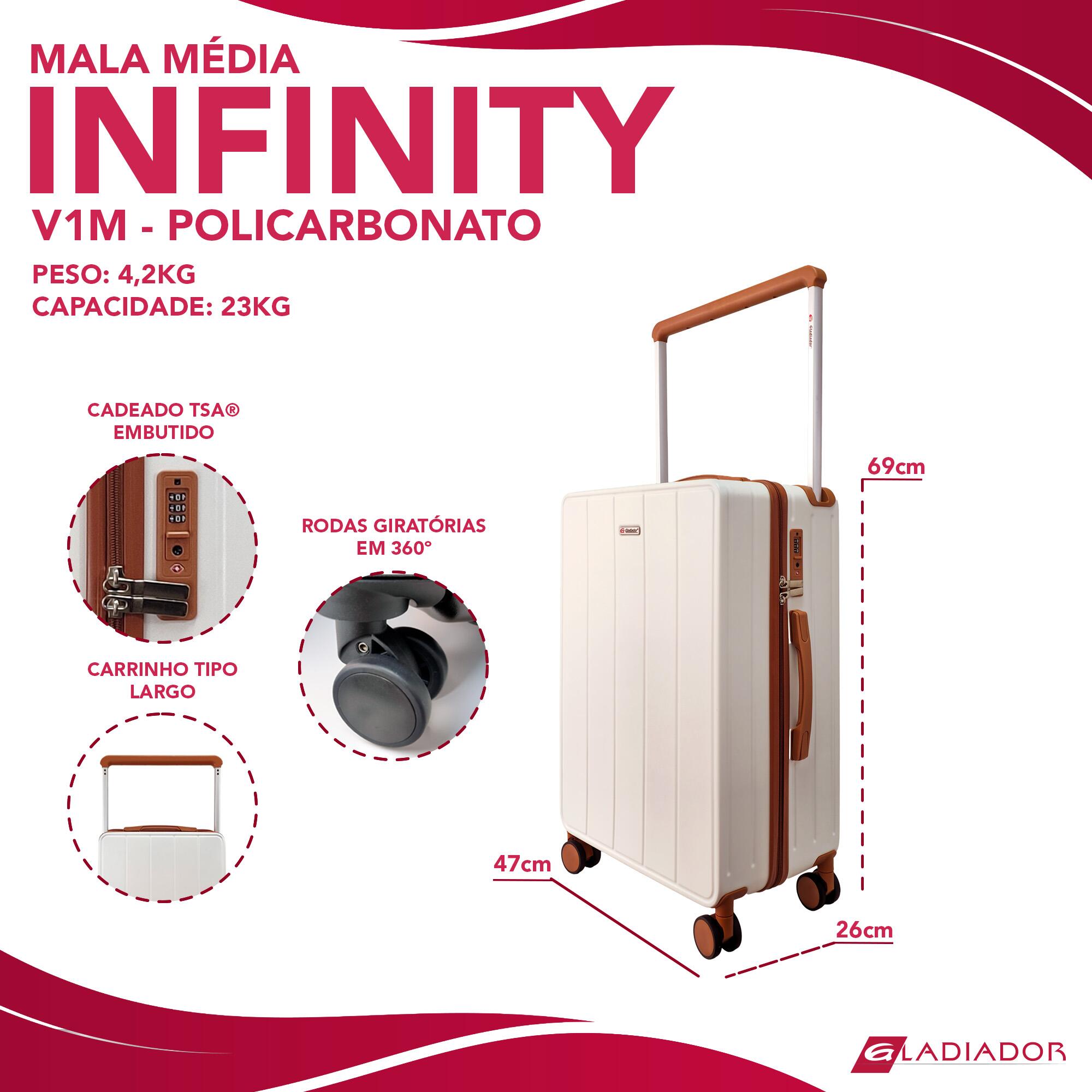 Comprar Mala Rígida De Policarbonato 360° Tamanho Média