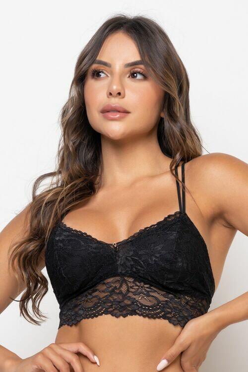 Top Sem Bojo Com Tiras Alicie Preto