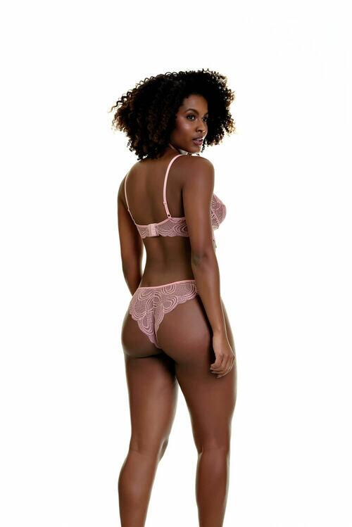 Conjunto Com Transparência de Renda Sem Bojo Com Aro