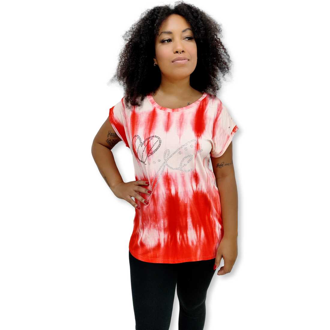 Dye Shirts Blusas De Moda Tie Dye Blusa Bata De Malha Manga Curta