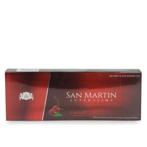 Cigarro San Martin Superslims Cereja - Pacote com 10