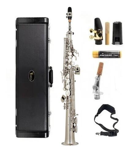 Comprar Sax Soprano Eagle Sib Sp502 N Niquelado Novo - Completo +