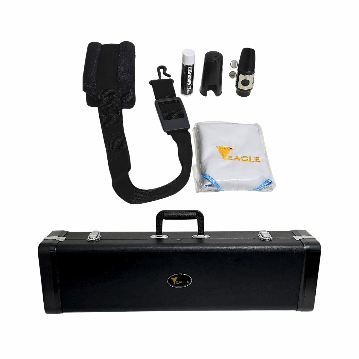 Comprar Sax Soprano Eagle Sib Sp502 N Niquelado Novo - Completo +