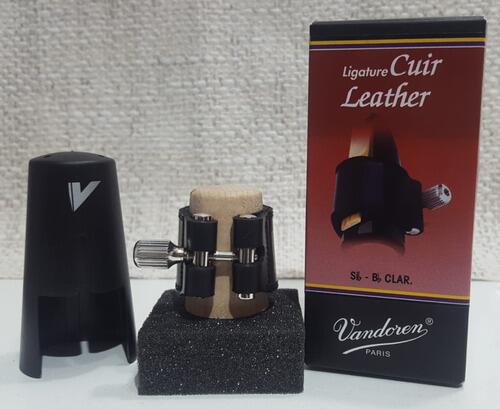 Vandoren LC21P Ligature En Cuir Pour Clarinette Sib - Qualité Française Premium